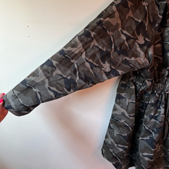 Torrid Camo Twill Anorak Button Down Utility Jacket Size 4 - Picture 5 of 10